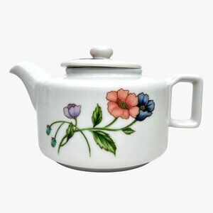 House Of Prill Porcelain Floral Teapot With Lid